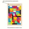 Wooden Tetris Puzzle for Kids Educational Tangram Toy