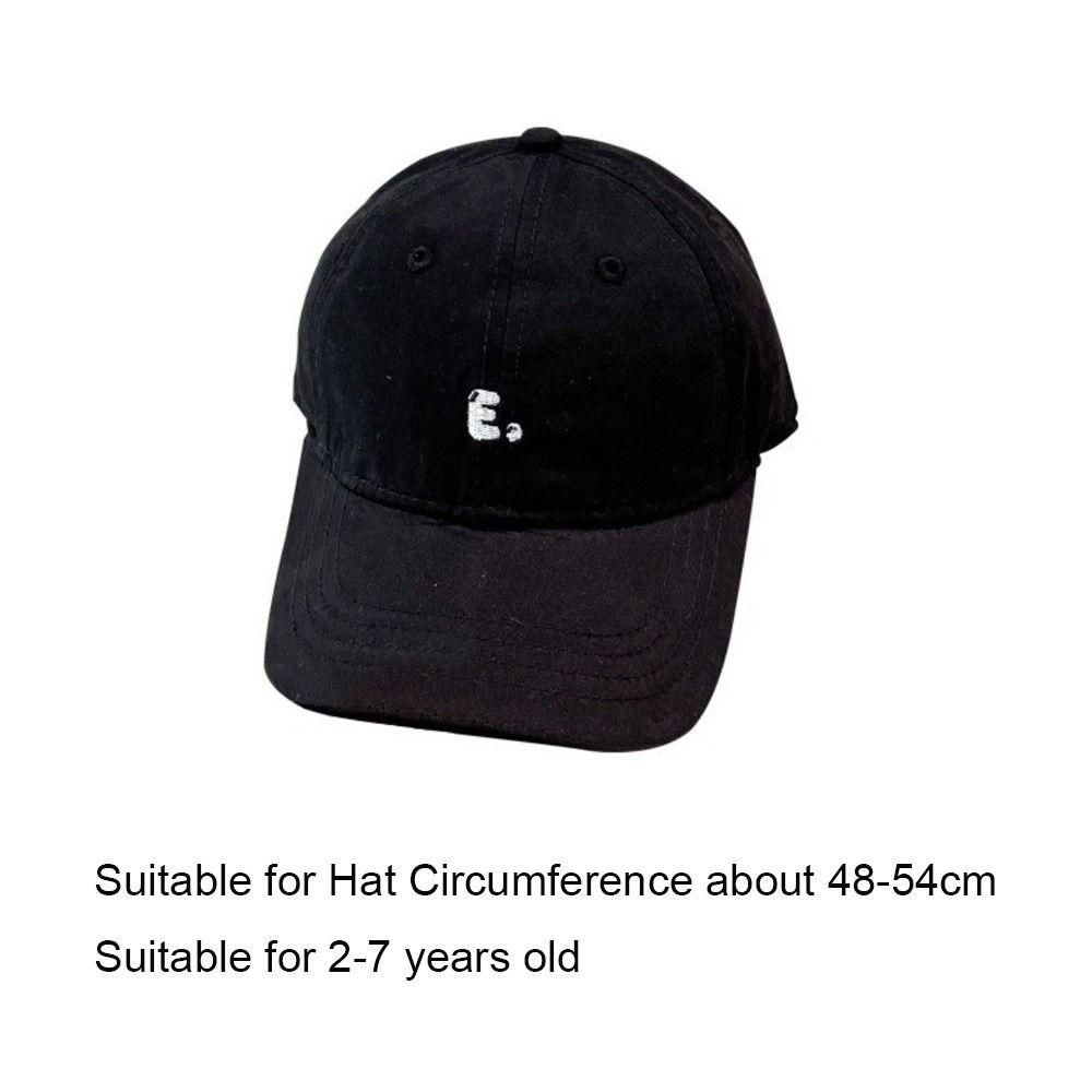 Letter Embroidered Toddler Peaked Cap Solid Color Kids Sun Hats Children Visor Cap Outdoor Travel