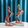 Resin Graffiti Horse Statues Animal Model Figure Modern Art Handicrafts Chinese Fengshui Figurines for Interior Home Decoration