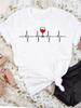 AM Coffee PM Red Wine TShirt Casual Short Sleeve Y2k Tops Womens Clothing Simple Design Fashion Harajuku White Graphic Tees