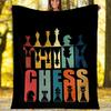 Chess Theme Printed Blanket - Perfect for Couch, Bed, Travel & Outdoor Use | Machine Washable, Cozy & Durable.