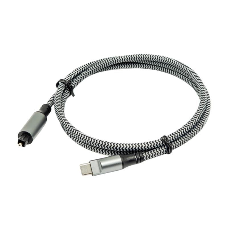 

USB C Digital Fiber Optical Analog Sound Cable SPDIF Digital Sound Converter Cable for HDTV Multimedia Speaker