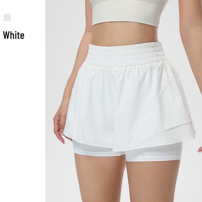 Women's Quick-Dry High-Waist Running Shorts and Yoga Pants Combo