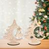 Xmas Tree Cutout Ornament Wooden Tree Ornament with Cut-out Patterns Hanging Pendant Freestanding Christmas Tree Centerpiece for Table Mantel