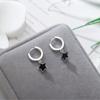 925 Sterling Silver Tassel Black Star Charm Stud Earrings For Women Girl Elegant Party Jewelry Prevent Allergy Eh848