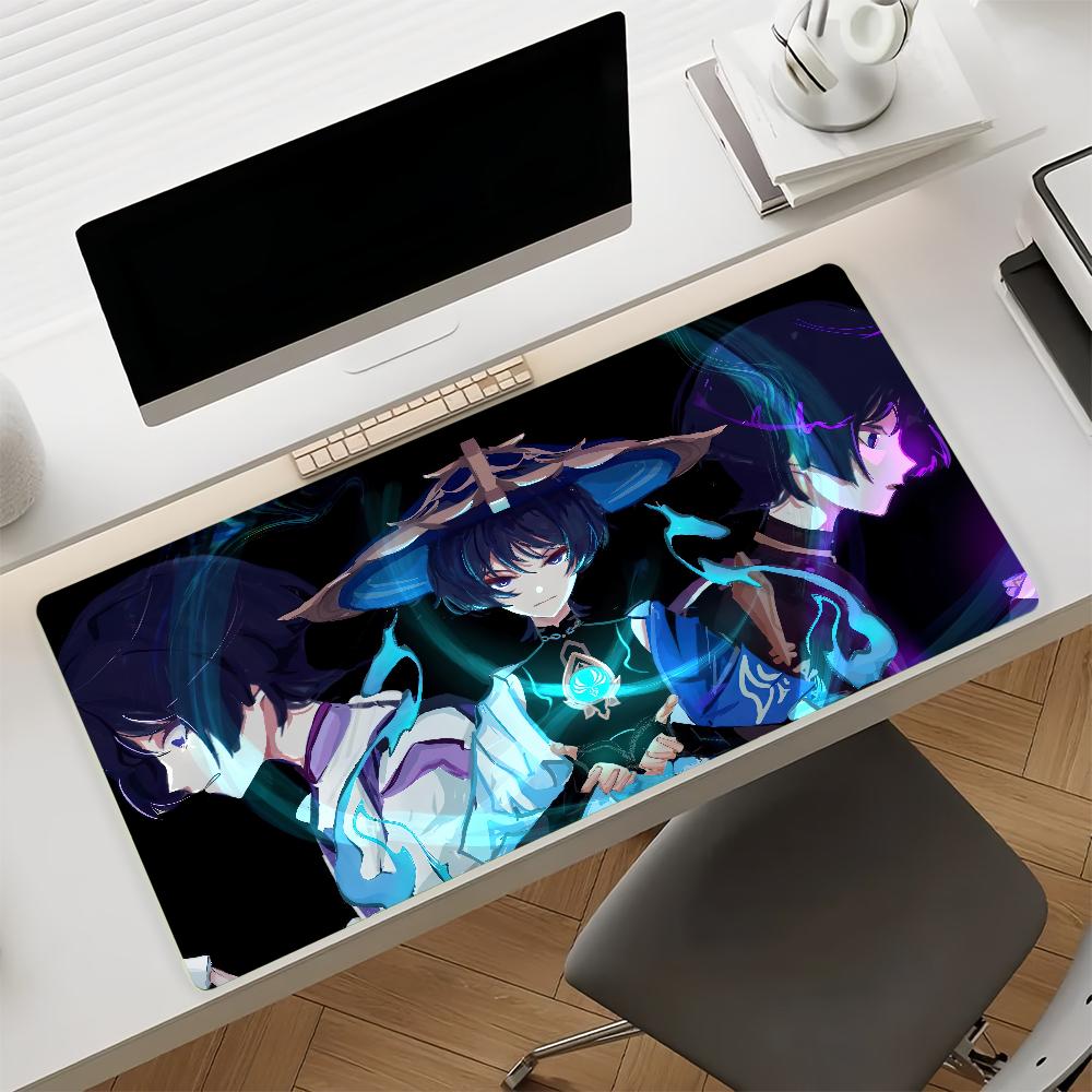 Genshin Impact Wanderer Anime Mouse Pad Gaming Desk Mat NonSlip Keyboard Tray Laptop Office Pc Gamer Accessories Hd Print