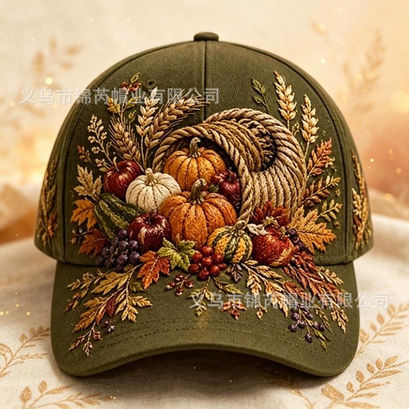 Fashion New 1D Digital Printing American Casual Thanksgiving Element Shade Baseball Cap Men's and Women's Outdoor Hat