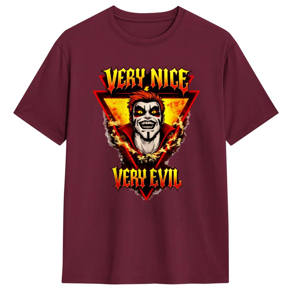 Danhausen Sehr Nett Sehr Böse T-Shirt Sommer Baumwoll-T-Shirts Für Herren Neuheit Freizeit-T-Shirt Kurzarm Klassisches Oberteil T-Shirts