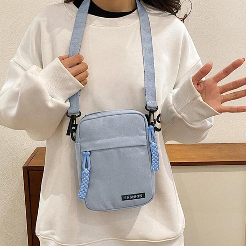 Multi-functional Canvas Crossbody Bag Women's Bag Fashionable Messenger Bag Student Mini Casual Sports Shoulder Bag