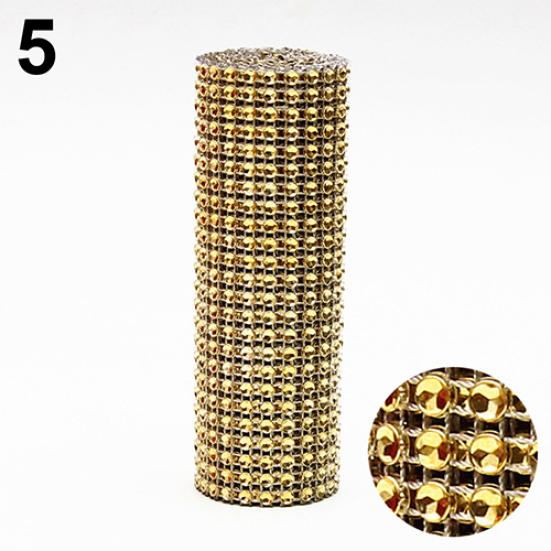 1 Yard Sparkle Rhinestone Crystal Mesh Wrap Plastic Ribbon Wedding Decoration