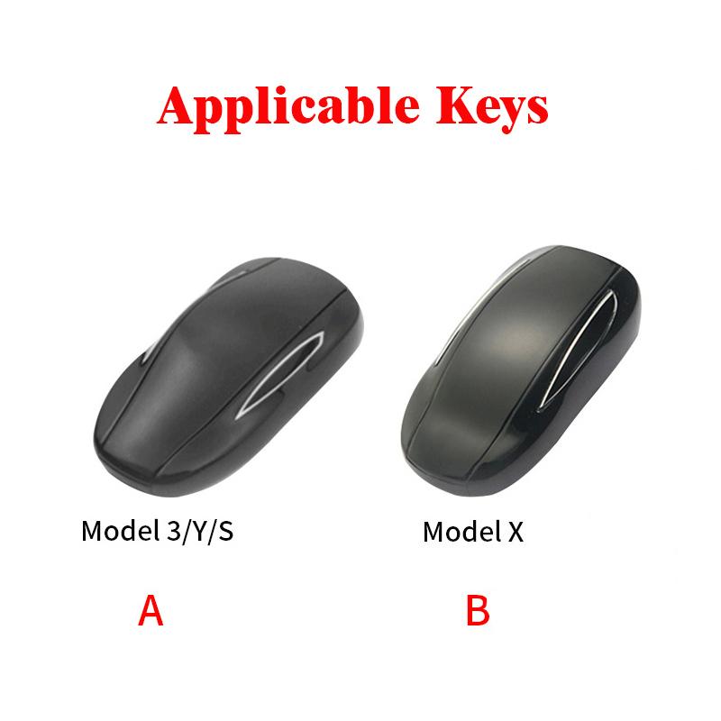 Car Smart Key Case Cover For Tesla Model 3 Model X Model S Model Y Bag Protector Fob Band Shell Holder Keychain Accessories