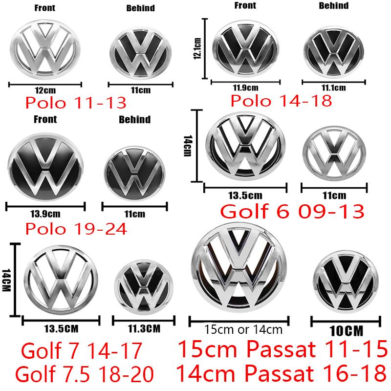 Car Logo Front Bonnet Hood Rear Tail Trunk Emblem For Volkswagen VW Polo Passat Golf 6 7 7.5 MK6 MK7 MK 7.5 Replace Accessories PX7