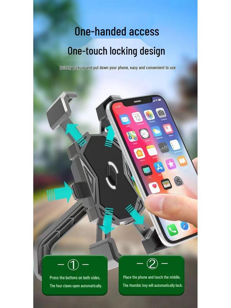 Mobile Phone Holder for Electric Bike Navigation - Secure Mount for Motorcycles and Bicycles