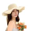 Summer Seaside Beach Outdoor Straw Hat Women'S Lace Bow Sunshade Sun Protection Hat Uv Protection Sun Straw Hat