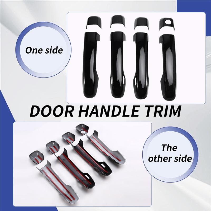 A03Z-Car Exterior Door Handles Cover Exterior Door Handles Scratch Protective Decor For Toyota 4Runner 2010-2024