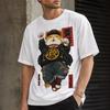 Maneki Neko Lucky Cat T-Shirt, Japanese Streetwear Tee, Anime Cat Graphic Shirt, Urban Japan Style, DTF Printed Tee