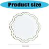 Round Embroidered Scalloped Edges Placemat Washable Decorative Flower Table Mat For Banquet Baby Showers Dining Setting