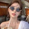 Retro Ovale Metallrahmen Sonnenbrille Herren und Damen Vielseitige Mode Sonnenbrille Street Style Trend