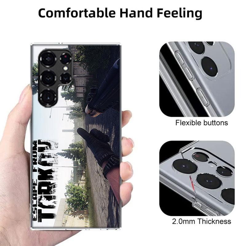 Escape From Tarkov Capa Phone Case For Samsung S26 Ultra S25 Edge Galaxy S23 S21 S20 S24 FE S22 S10 Plus Cover Clear TPU Shell C