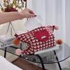 1pcs Heart Pattern Knitted Tissue Box Tissue Storage Bag for Bedroom Living Room & Desktop Decor Toilet Paper Organizer