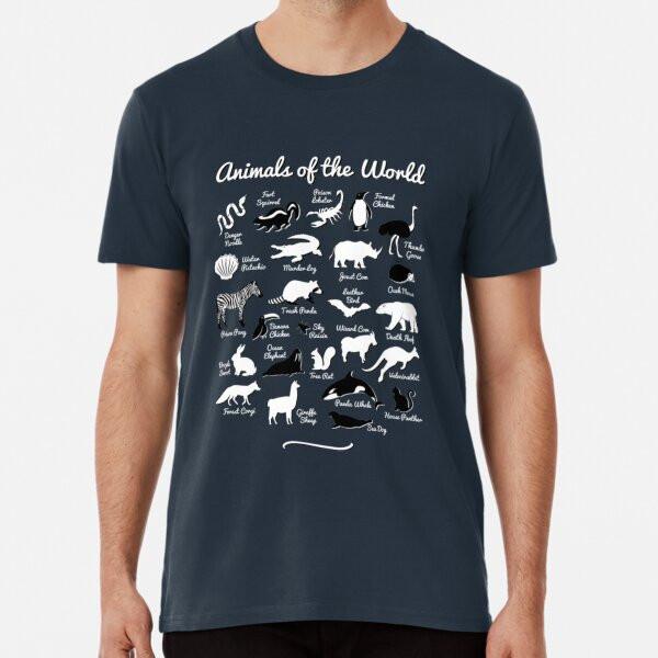 Animals of the World T-Shirt S-5XL Best T-Shirt
