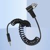 High Conductivity PC Flash Syncing Cord With Twist Lock PC Spring Cable For Flash Photography Durability PVC Construction