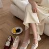 2025 New French Low-Cut Mary Jane Bow Leather Heels - Elegant Spring Style