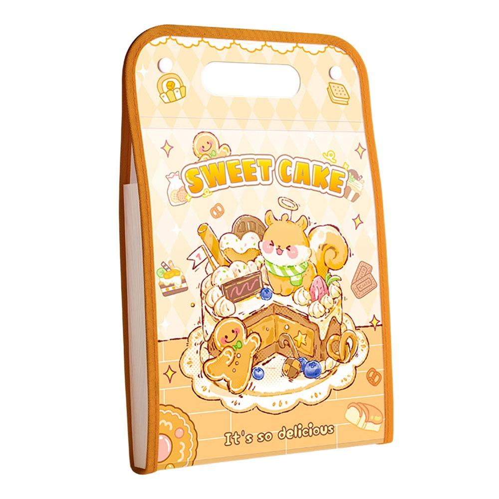 Cartoon Animal A4 File Folder 3-Layer Expanding Test Paper Storage Bag  School Office Supplies