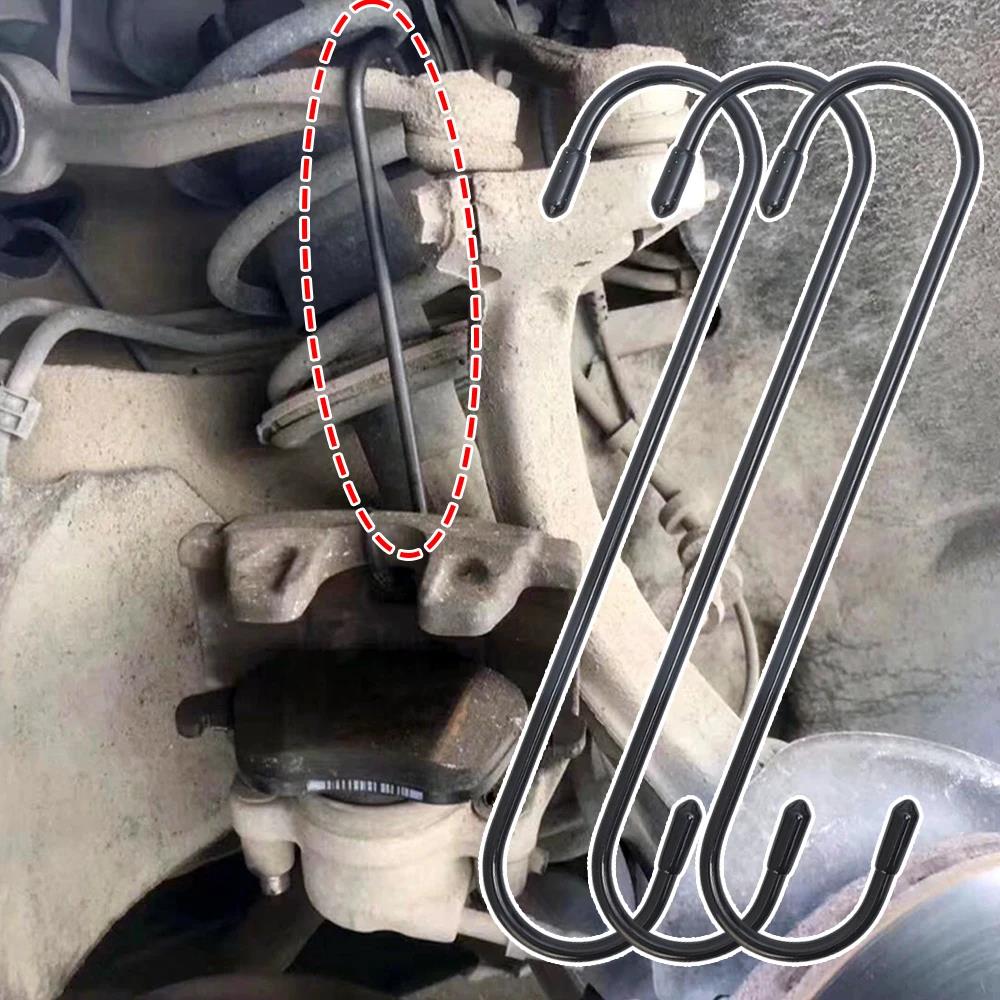 4/1pcs Car Caliper S Shape Hanger Hook Tool Brake Caliper Hanger Hooks with Rubber Tips for Bearing Axle Automotive Accessories Thread Lock3