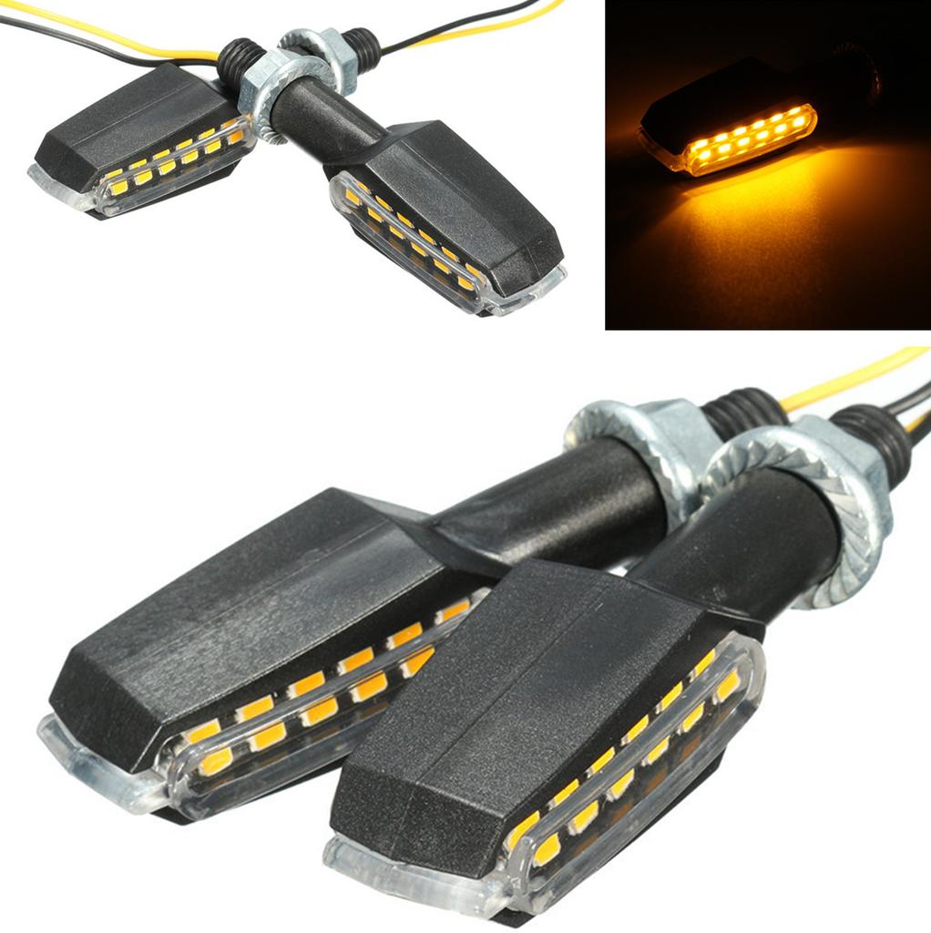 1 Pair Motorcycles Motocross Scooters Turn Signal Corner Light 9 LEDs Decoration