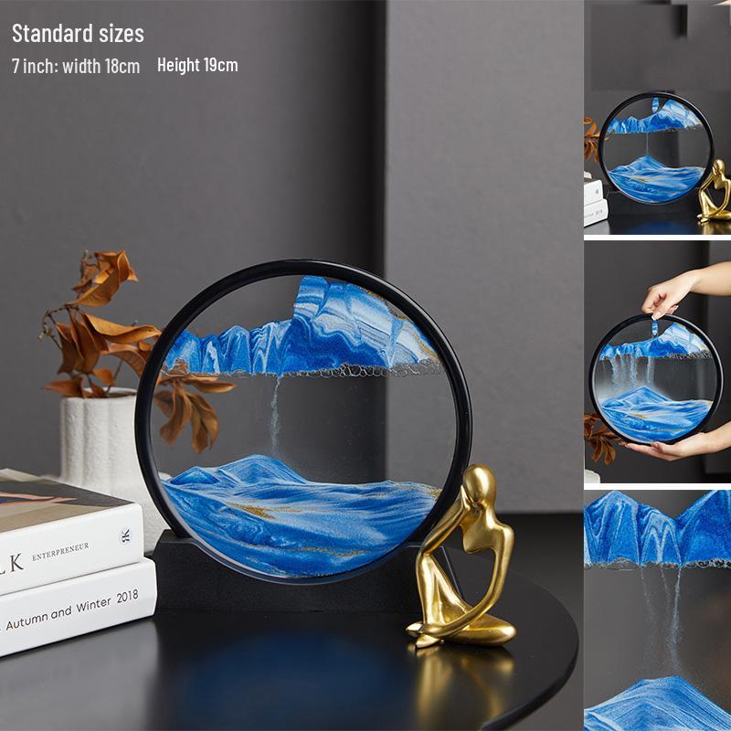 Treibsand-Sanduhr Kunst-Dekoration: Stilvolle Dekoration für Wohnzimmer & Weinschrank, Tolles Geschenk für Mädchen & Studenten