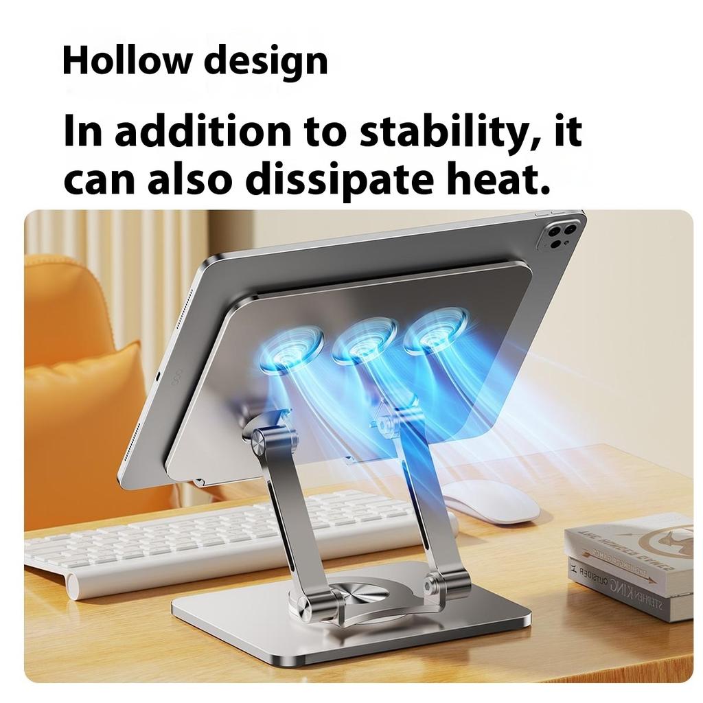 J59 Aluminum Alloy Desktop Stand 360 Degree Rotating Tablet Holder Height Adjustable