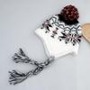 Weave Knitted Beanies Caps Jacquard Women Wool Cap Cute Ear Protection Cap  Autumn Winter