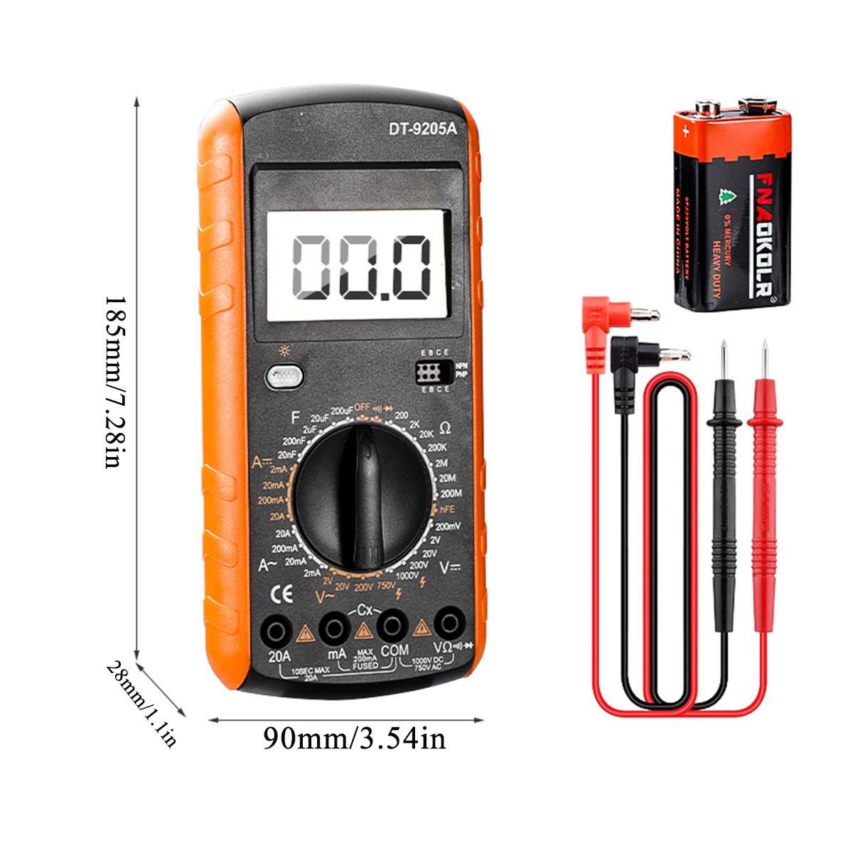 

Tools Multimeter, Digital Manual-Ranging Voltmeter, Tests Batteries, AC/DC, Current, Resistance, Diodes, and Continuity