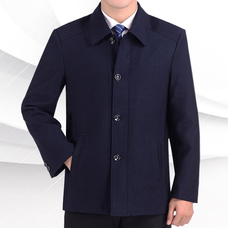 

Чоловічий піджак у стилі бізнес-кежуал для чоловіків середнього та похилого віку - Весняний, Осінній та Зимовий Вільний Топ з лацканами 190/4XL