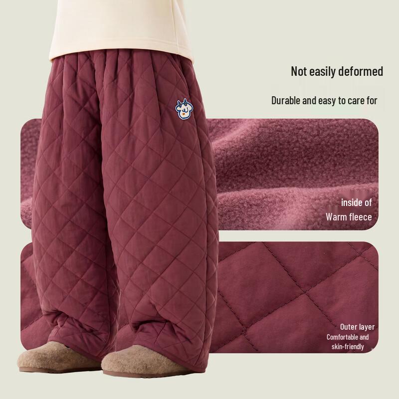 Kids' Warm Winter Cotton Casual Pants