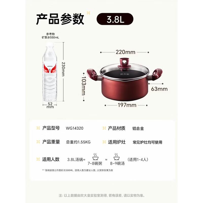 COOKER KING Yicai 22 см Антипригарная суповая кастрюля