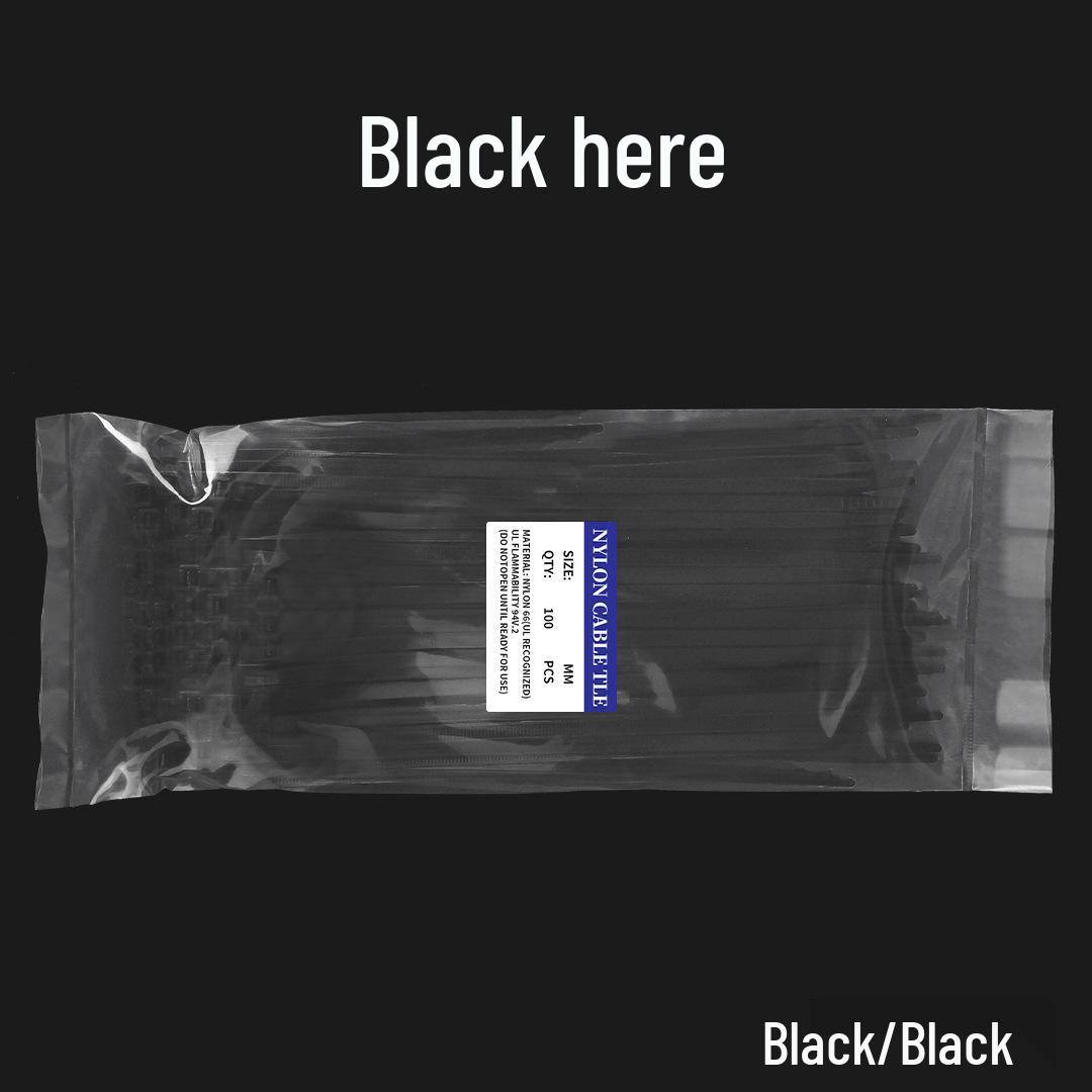 

Нейлонові кабельні стяжки самозатискні промислового класу, 100 шт.