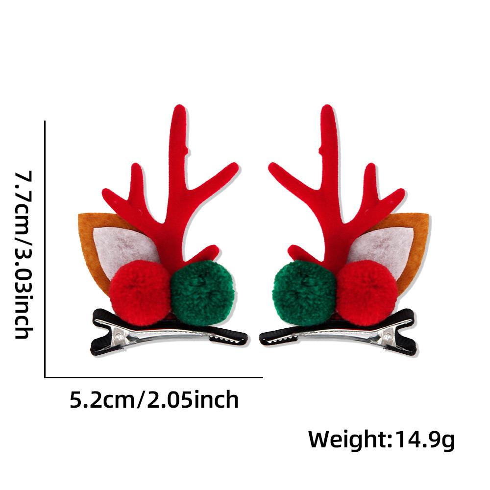 Christmas Hair Stylish Accessories With Cute Plush Antlers And Festive Decorations Women For