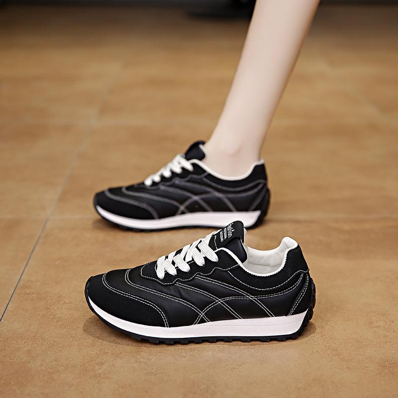 

Легкие белые туфли на платформе, женские осенние туфли для путешествий, универсальная трендовая повседневная спортивная обувь 40 чёрный