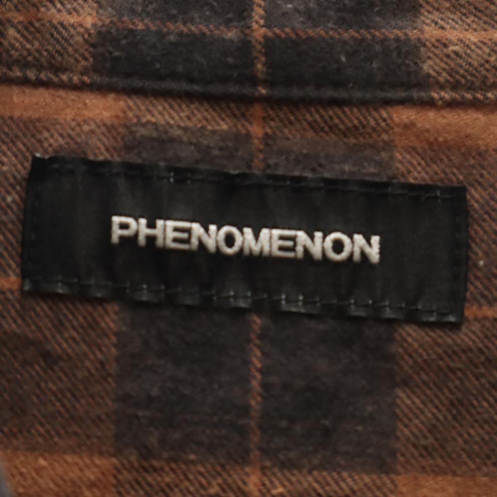 PHENOMENON made in Japan Fantasia a quadretti Camicia a maniche lunghe in cotone L da uomo Usata
