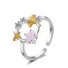 New 925 Sterling Silver Ring AAA Zircon Adjustable Simplicity Fashion Exquisite Women Jewelry Accessories Wedding Party Gift