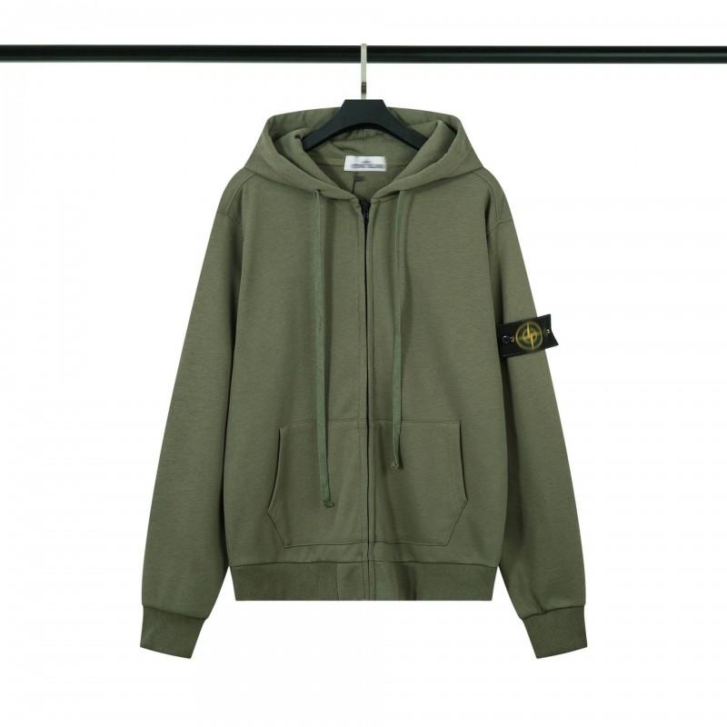 Stone Island Compass Patch Basic Hoodless Sweatshirt Loose Fit Men Women Casual Daily Wear