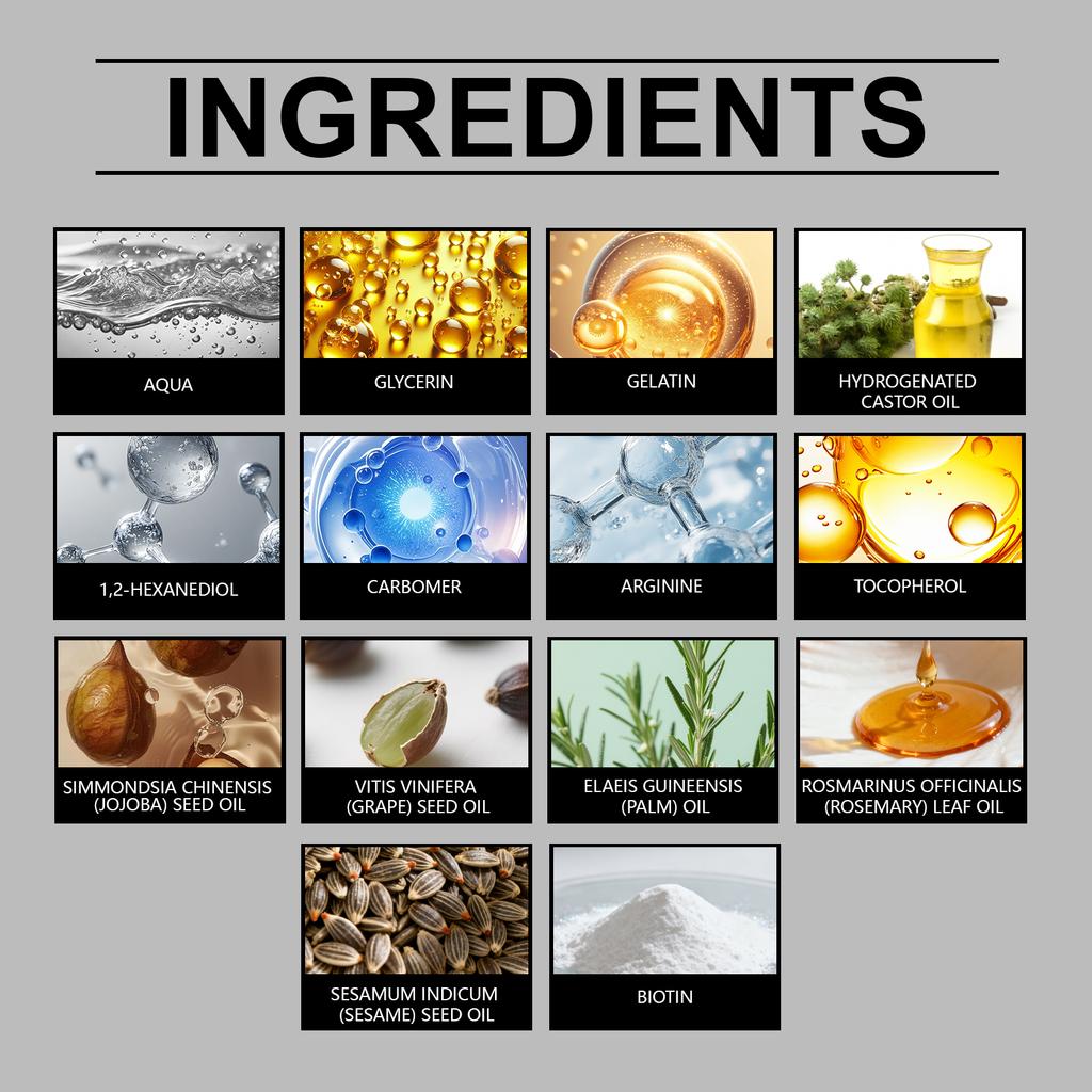 Hair Oil Capsules Nourish Dry And Damaged Hair, Making It Soft, Gentle, Moisturizing, Smooth And Lustrous. Daily Hair Oil,30ML