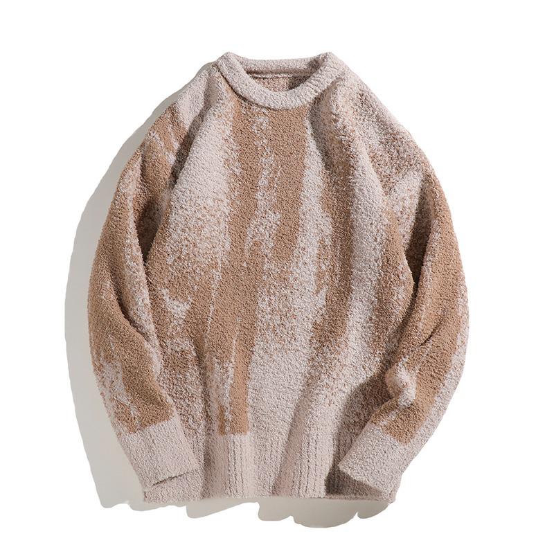 Autumn 2025 Men s Gradient Sweater: Trendy, Loose-Fit Korean Style Knitwear L