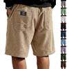 Pantaloncini Casual da Uomo in Velluto a Coste con Tasche Multiple Ricamate Coulisse Vita Elasticizzata Vestibilità Rilassata per l'Estate