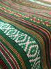 Versatile linen stripe fabric for DIY and more ethnic-inspired tablecloths, crafts, (Green, 2m)