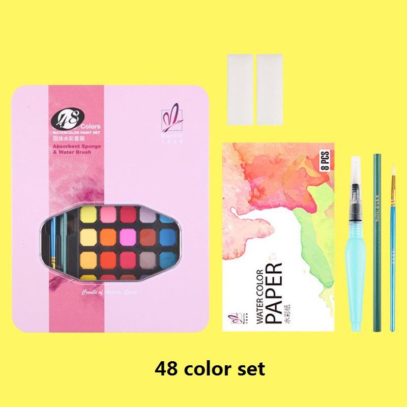 Artist Watercolor Paint Set, Professional Assorted Colors Painting Art Supplies, Great Travel Kit for Starter Artists Adults Kid