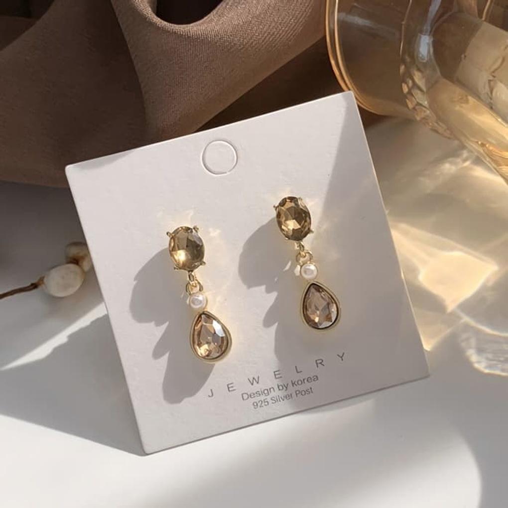 Silver Needle Earrings, Earrings Chain, Retro Waterdrop Water Drop