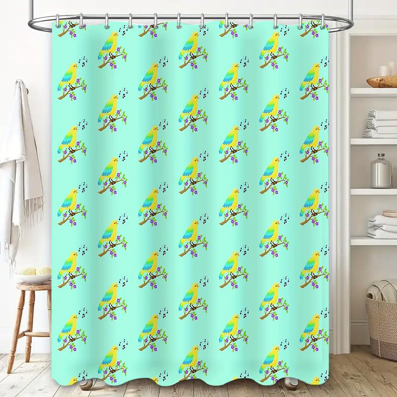 Shower Curtain Botanical Floral Pattern Waterproof Bathroom Decor Vintage Farmhouse Rustic Nature Scenic Backdrop Home Textile
